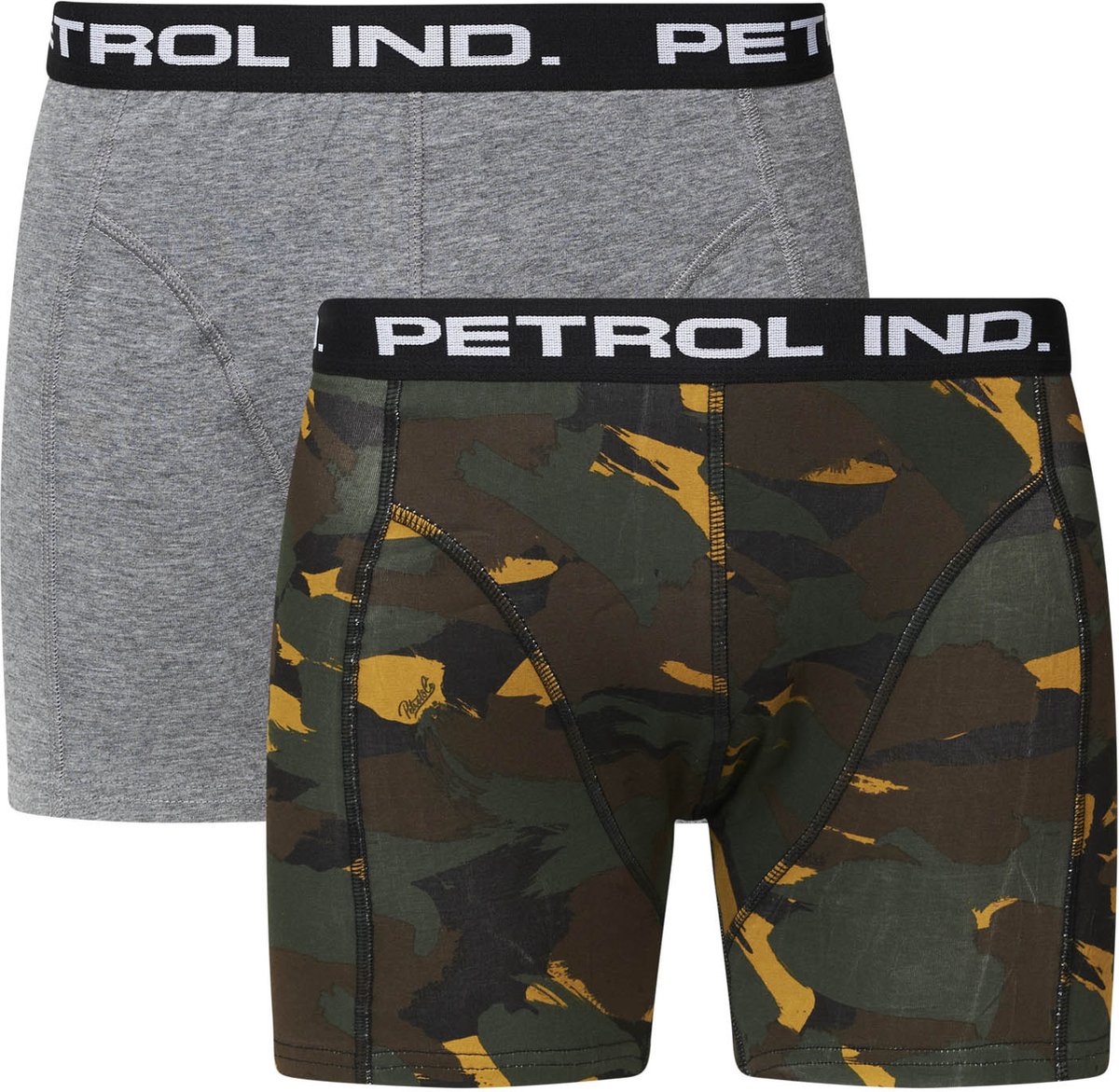 Petrol Onderbroek - Petrol Industries - 2-pack Boxershorts - Grijs - Camouflage Print