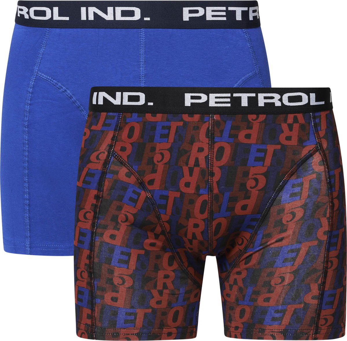 Petrol Onderbroek - Petrol Industries - 2-pack Boxershorts - Blauw - Blauw/Rood